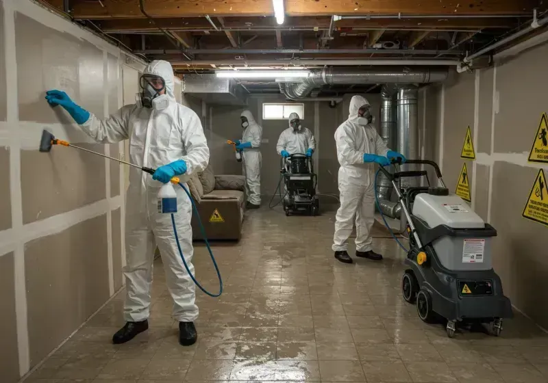 Basement Moisture Removal and Structural Drying process in Savannah, MO